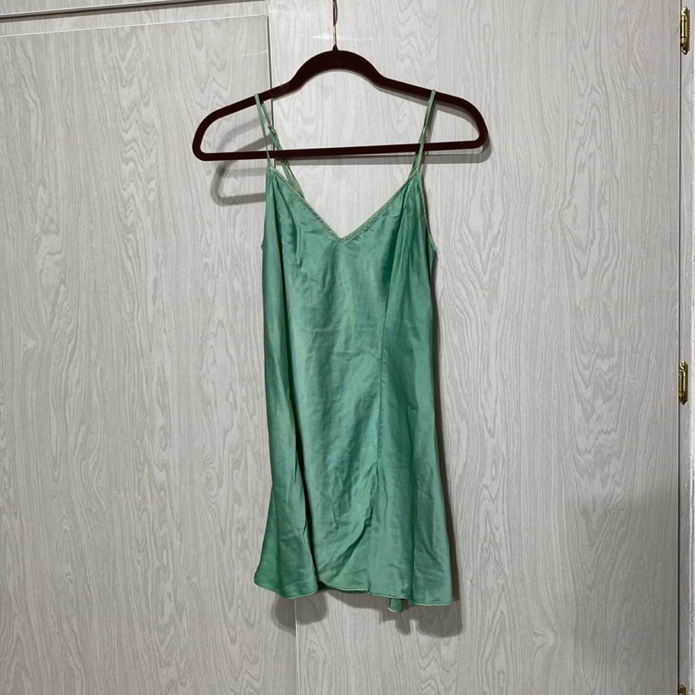 Vintage hand dyed 100% silk Victoria Secret Slip dress